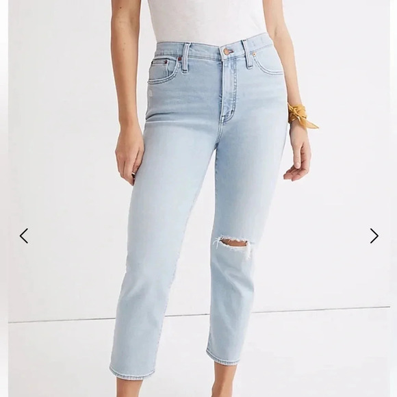 Madewell Mid-Rise Classic Straight Jeans in Wellingford Wash women’s size 28 - Picture 3 of 9